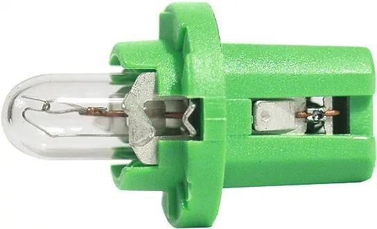 Hella-Steckerlampe mit Glassockel, Kontrollleuchte, 12 V, 2 W, B8,5 D, grün
