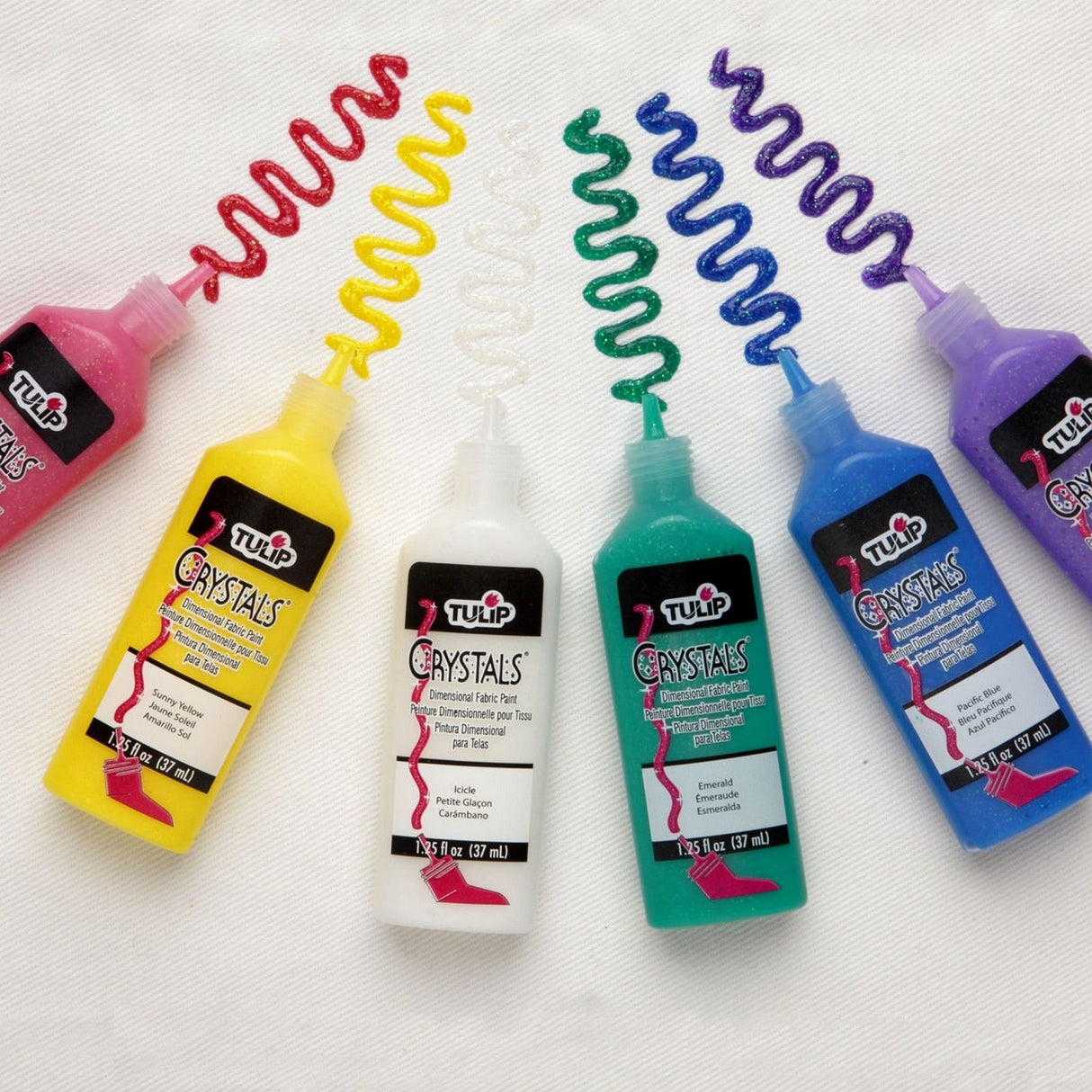 Tulpe • 3D-Textilfarbe 37ml Kristall 6St.