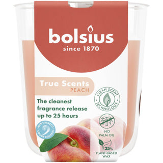 Bolsius Duftglas True Düfte Pfirsich 80 73 | 3 Stück