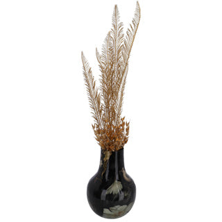 Vase Taube L aus schwarzem Metall 22x22x30 cm