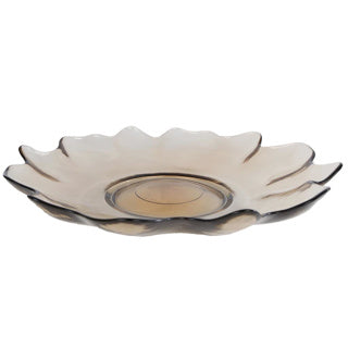 No brand Schüssel Wave XL Beige Glas 32x32x6cm