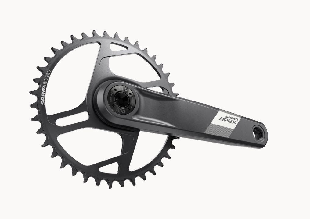 Sram Kurbelgarnitur Kurbelgarnitur Apex 1x Wide D1 Dub 175mm Direct Mount 40t (BB nicht im Lieferumfang enthalten)