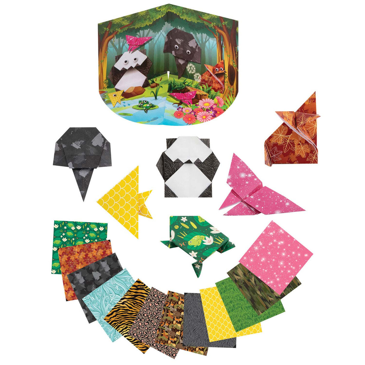 Kreative Bastelgruppe Origami-Falttiere