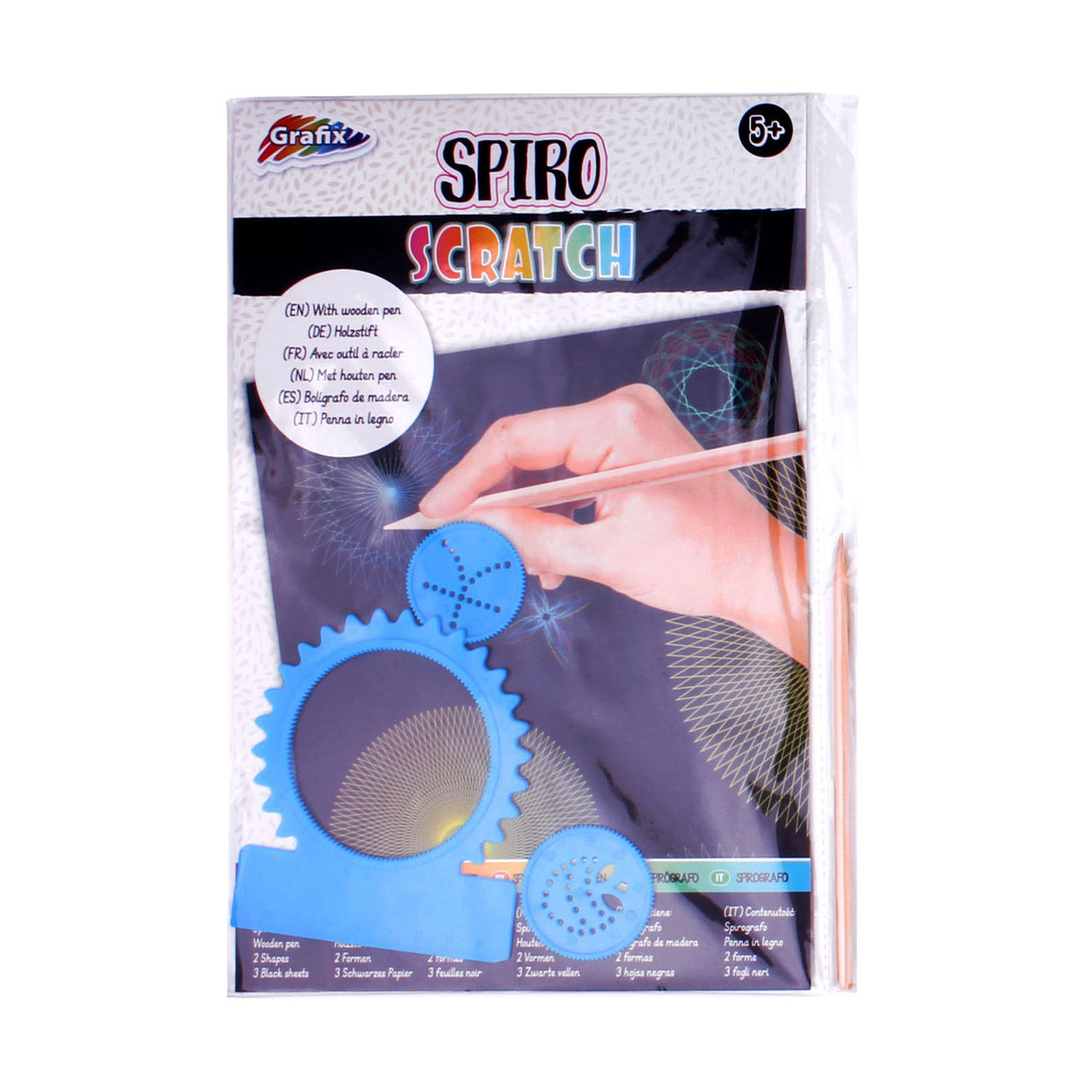 Grafix A4 Scratch Art Spiro 27,5 x 15 cm