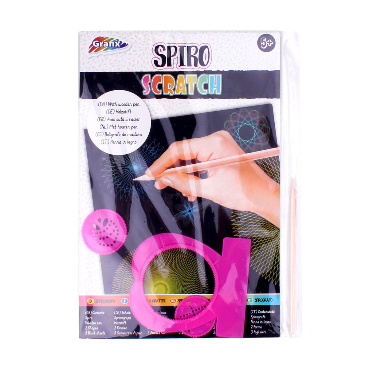 Grafix A4 Scratch Art Spiro 27,5 x 15 cm