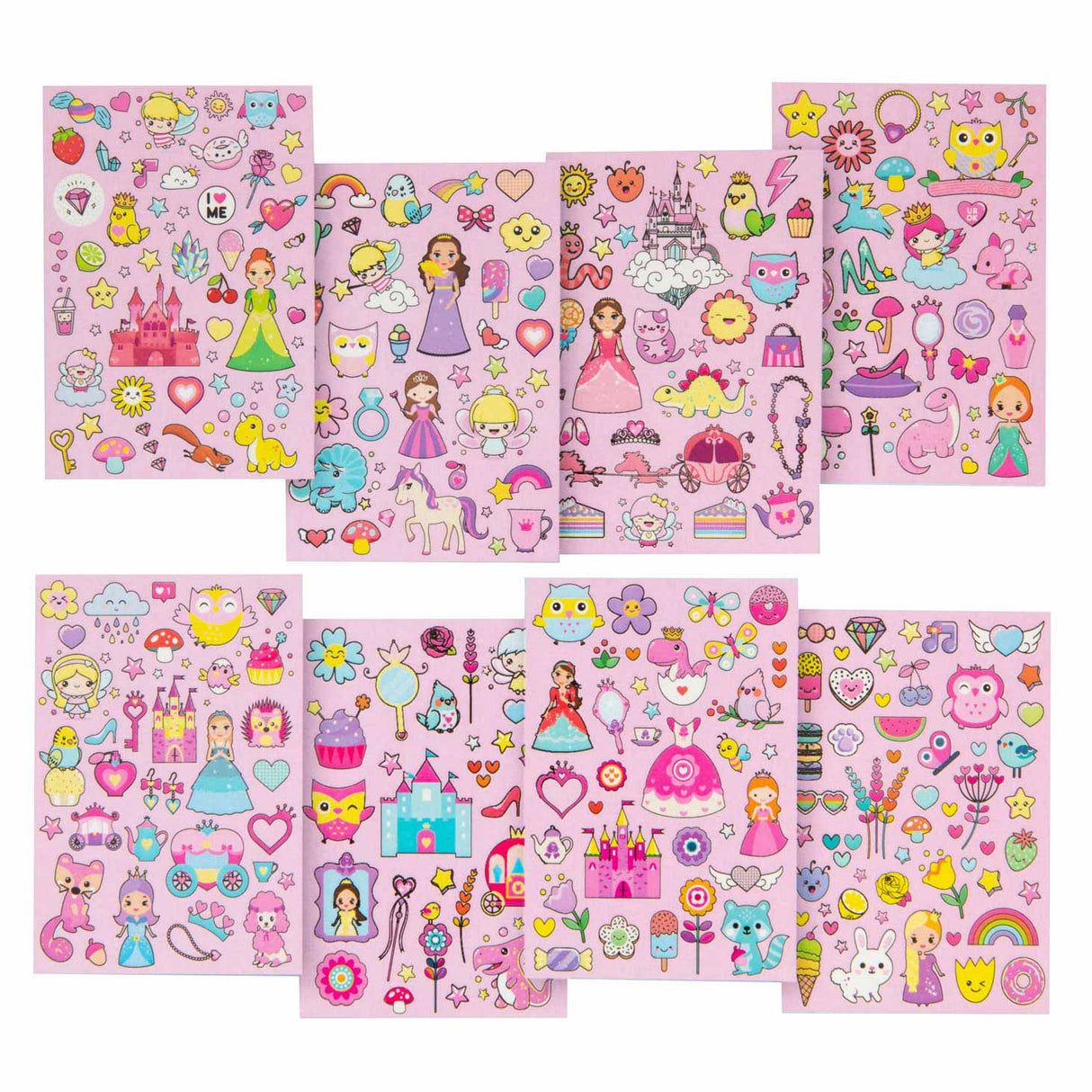Kreatives Bastelgruppen-Glitzer-Stickerbuch A5 – Rosa