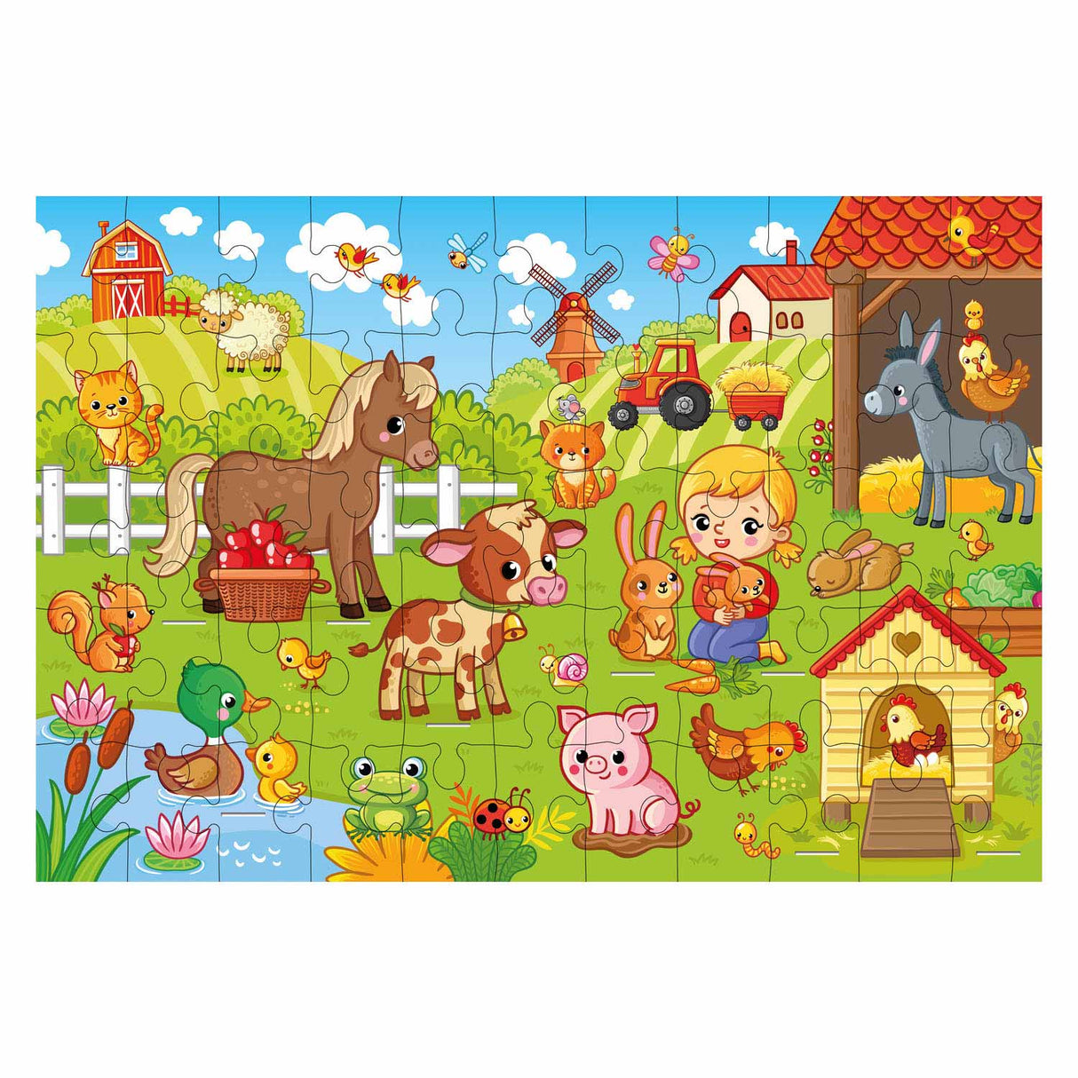 Grafix 3D Floor Puzzle Farm, 55st.