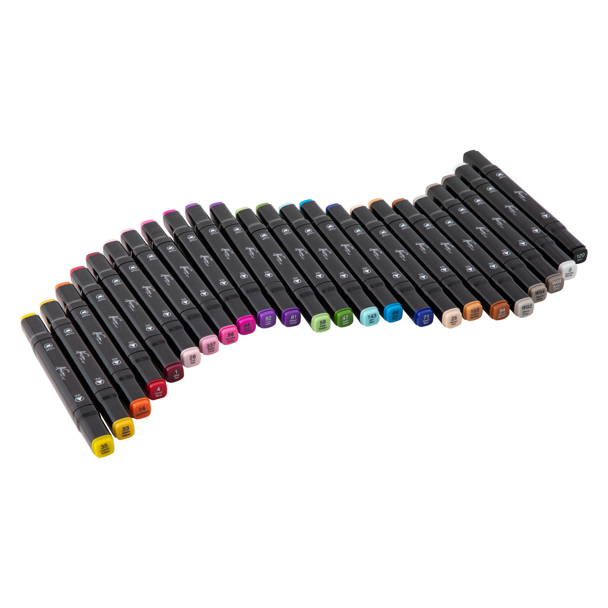 Nassau Fine Art Nassau Dual Tipp Marker in Houten Case, 36st.