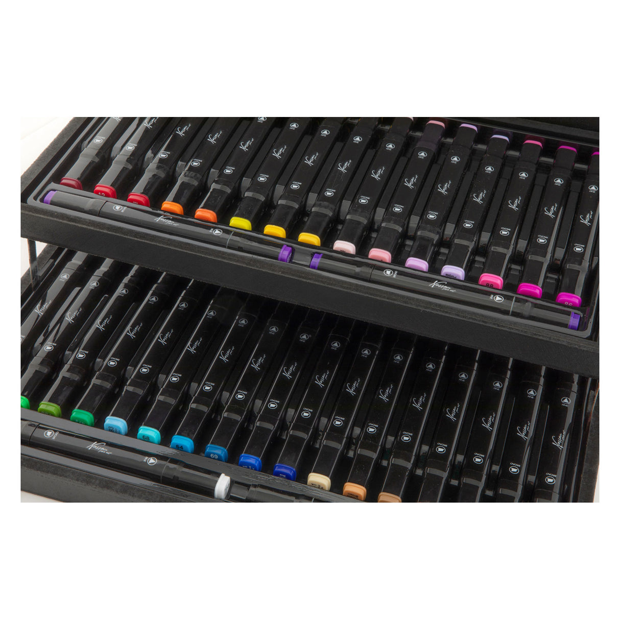 Nassau Fine Art Nassau Dual Tipp Marker in Houten Case, 36st.