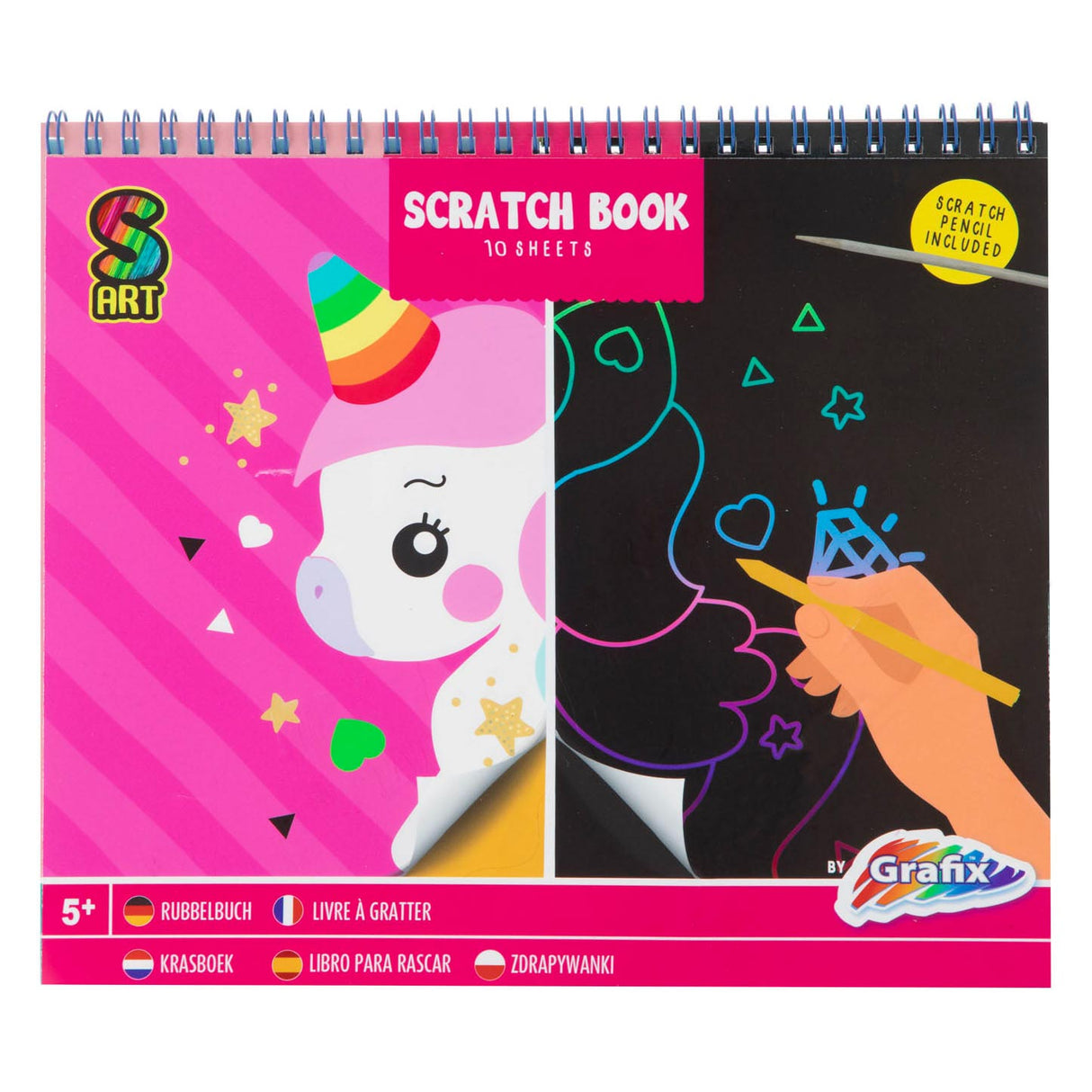 Grafix Rubbelbuch Einhorn, 10 Blatt