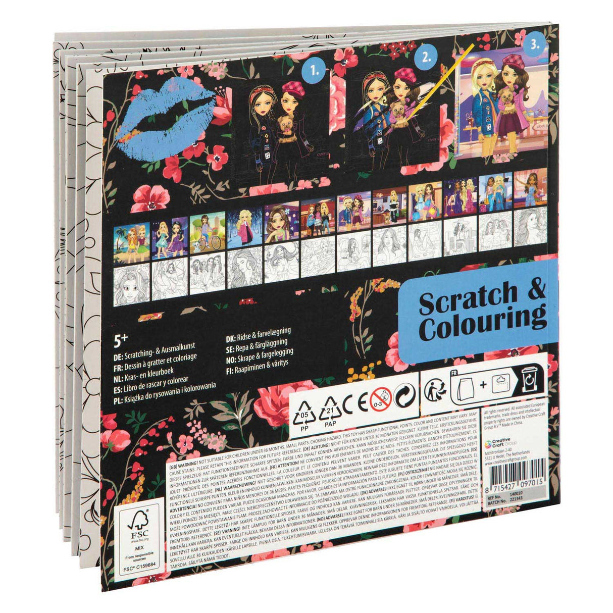 Grafix Besties Kratz- und Malbuch 12 Seiten