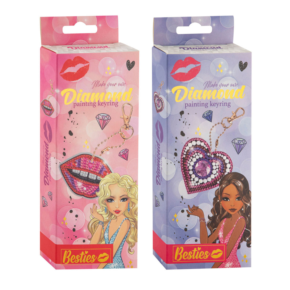 Herstellung eines Besties-Diamantmalerei-Schlüsselanhängers
