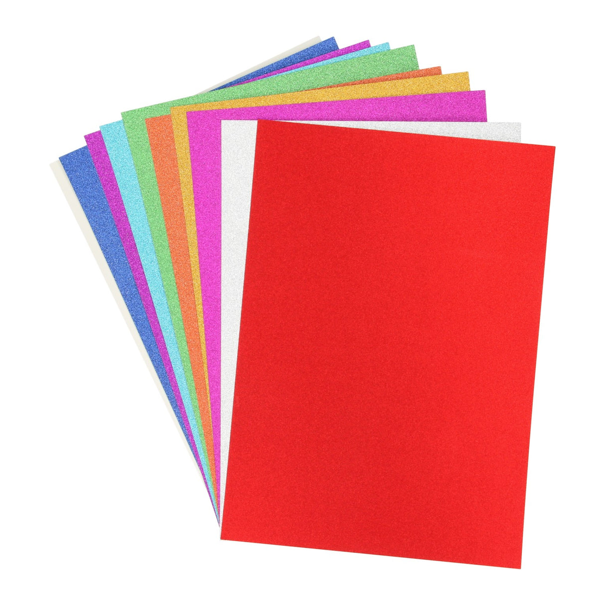 Kreative Bastelgruppe Glitzerkarton A4, 10 Blatt