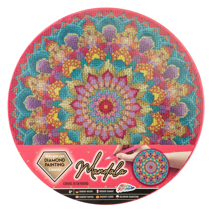 Kreative Bastelgruppe, Diamantmalerei, Mandala-Leinwand, 30 cm