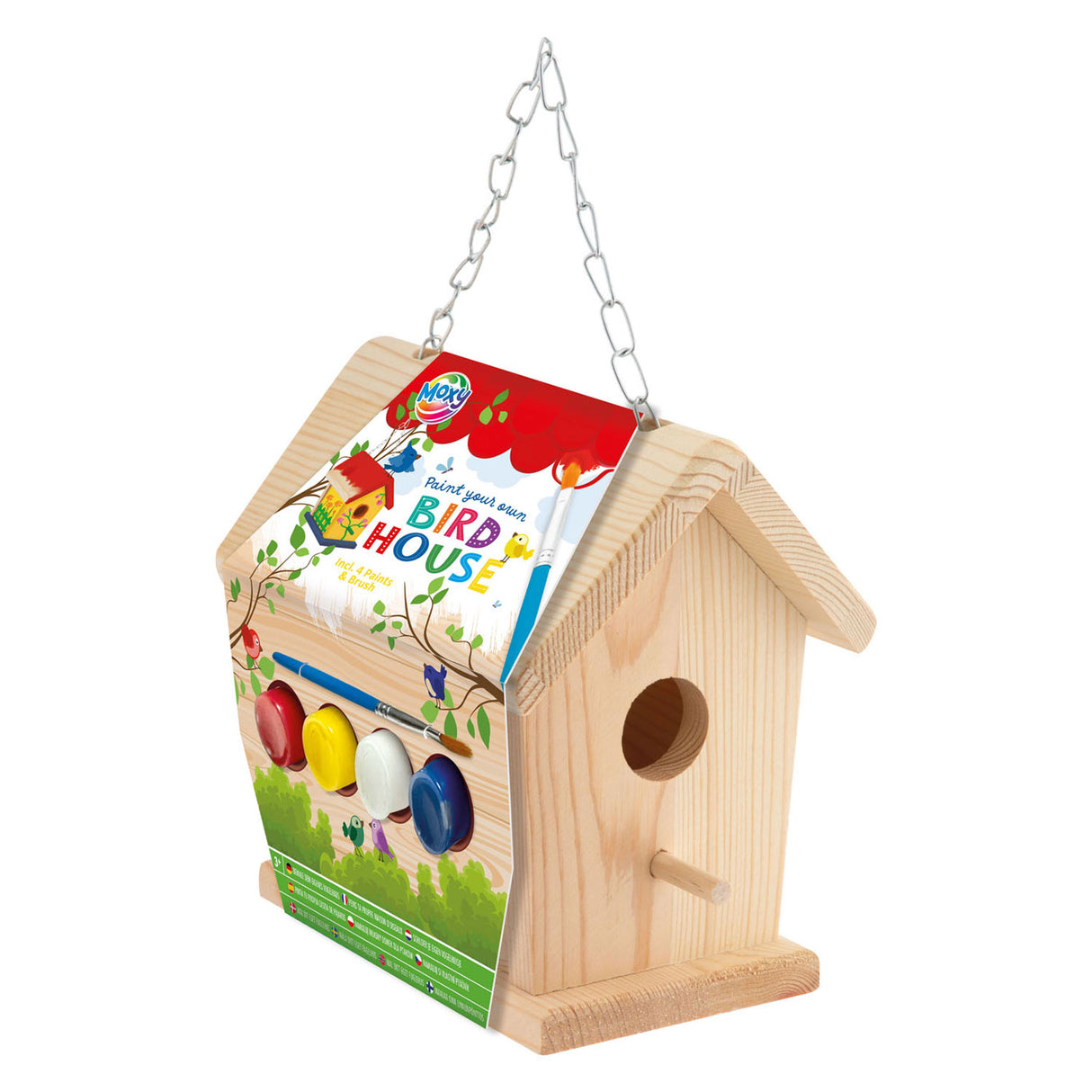Komplettes Vogelhaus-Holzset der kreativen Bastelgruppe