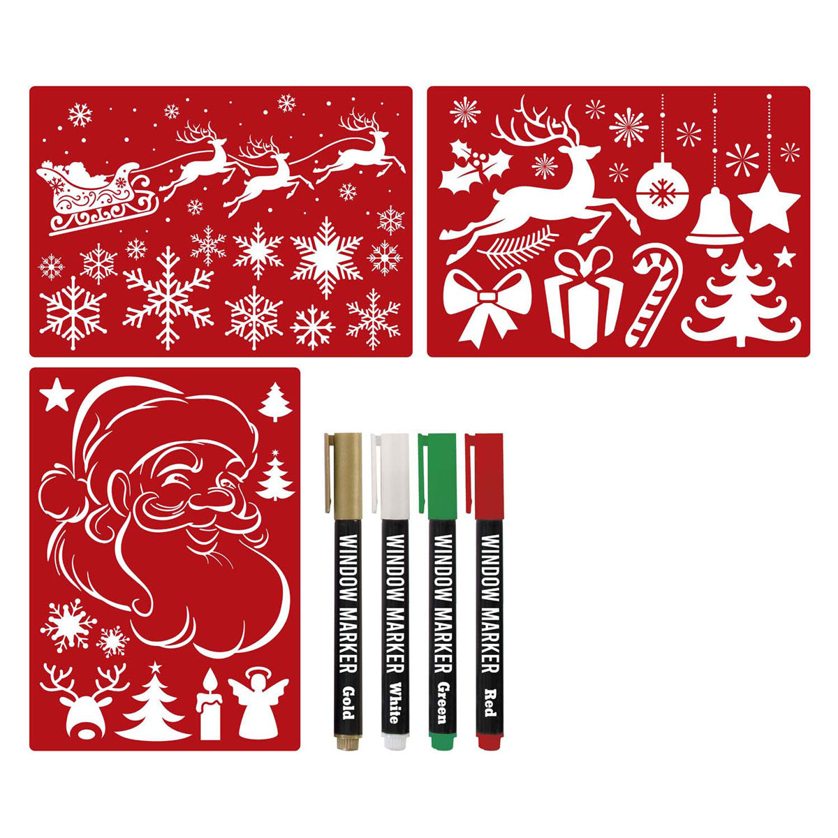 Kreatives Bastelgruppen-Weihnachtsfensterdekorationsset