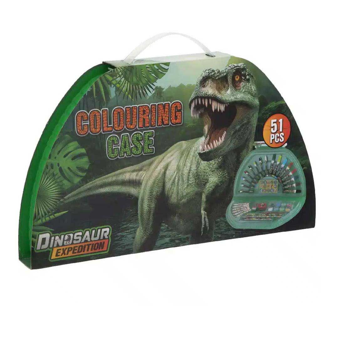 Dinosaurier-Dino-Farbkoffer, 51-tlg.