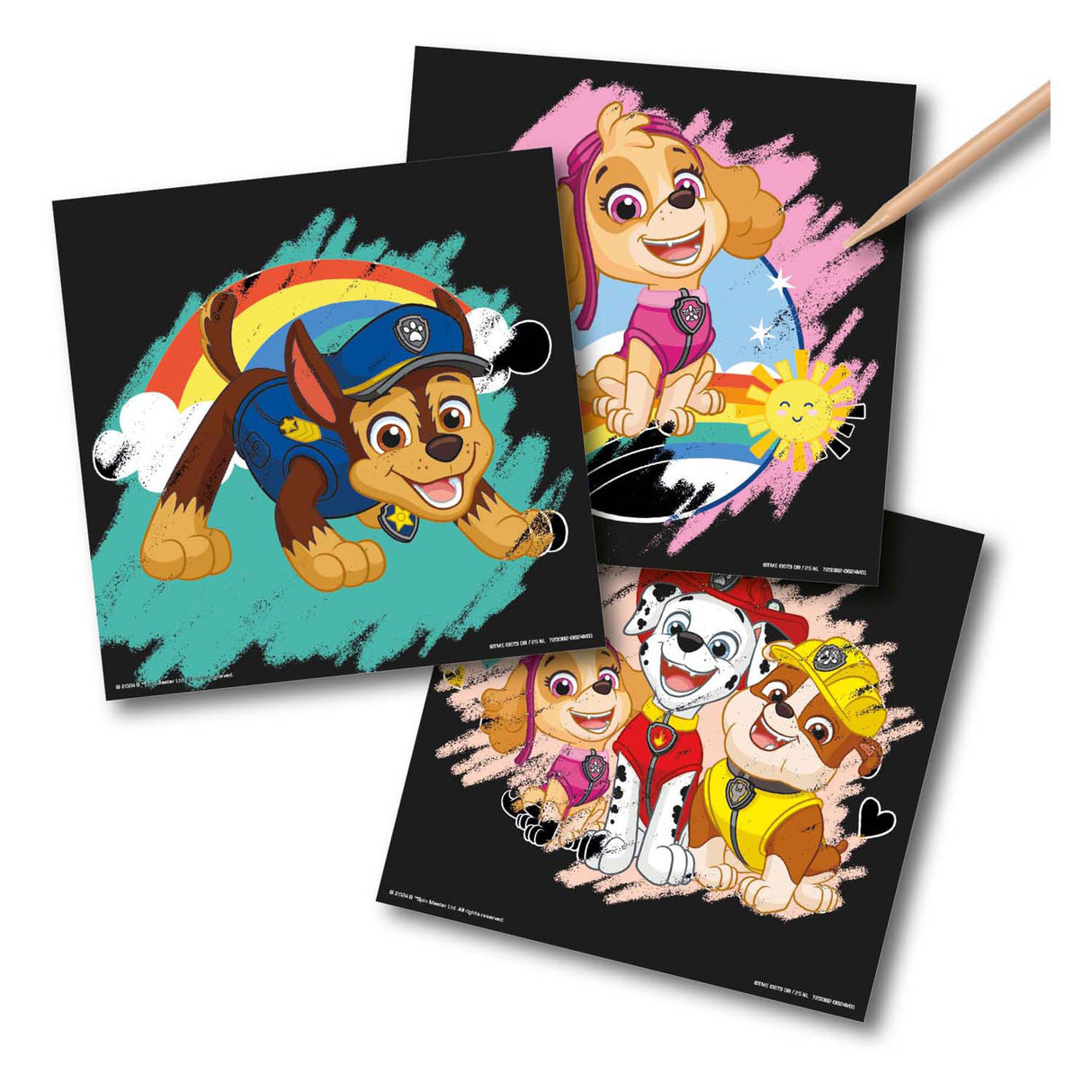 Kreatives Bastelgruppen-Rubbelkarten-Paw-Patrol-Set, 7-tlg.