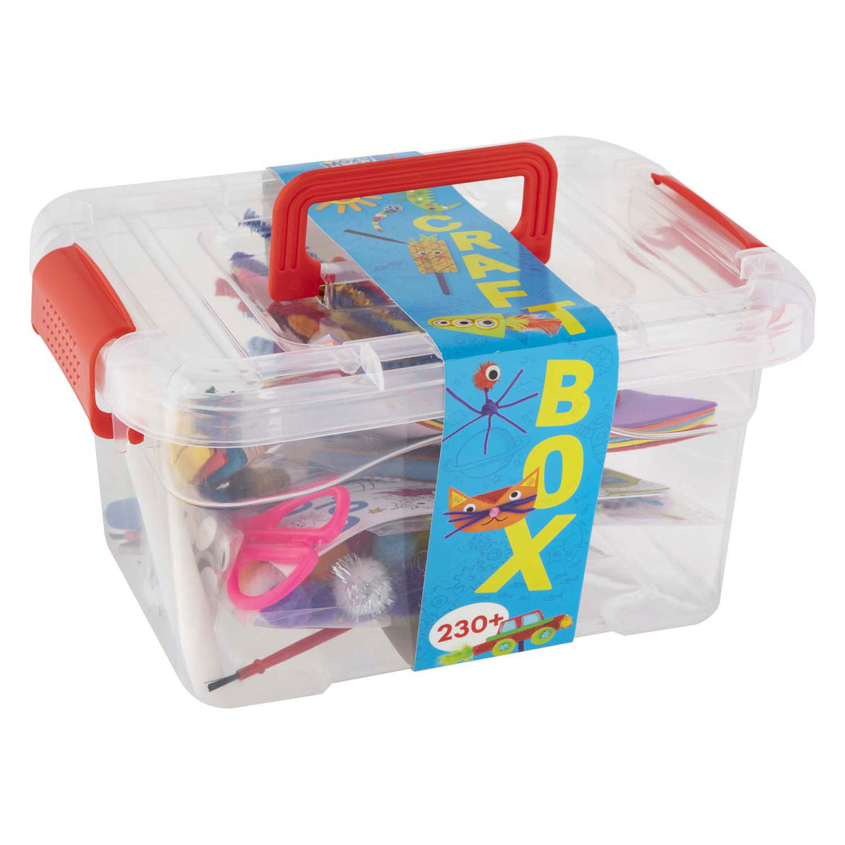 Kreativ-Bastelgruppe-Bastelbox mit verschiedenen Bastelmaterialien, 240-tlg.