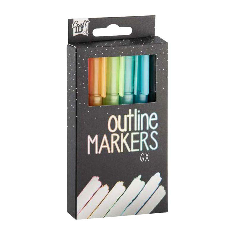 Creative craft group outline markers - 6st.