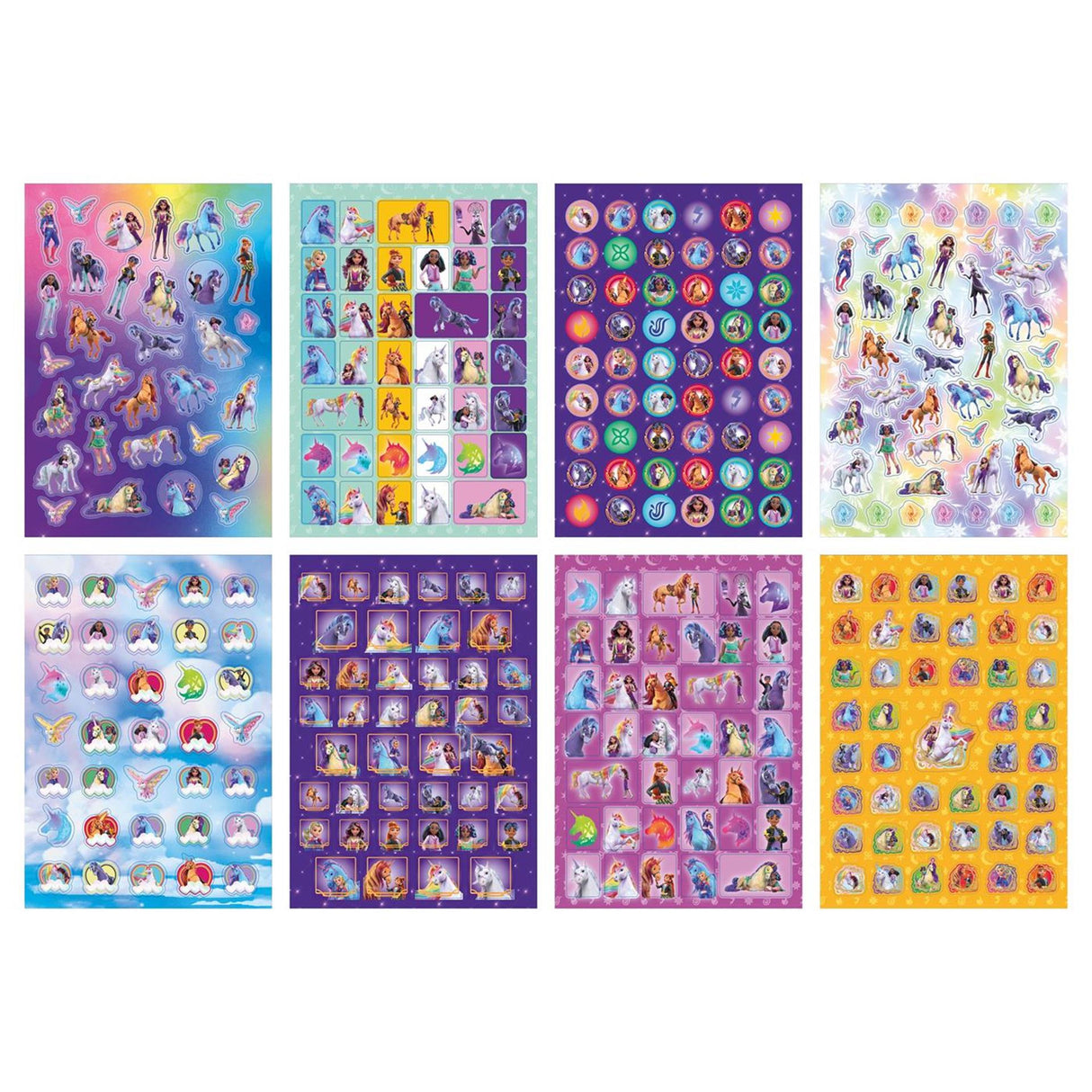 Moxy Einhorn-Akademie-Glitzer-Stickerbuch, A5 – 8 Blatt