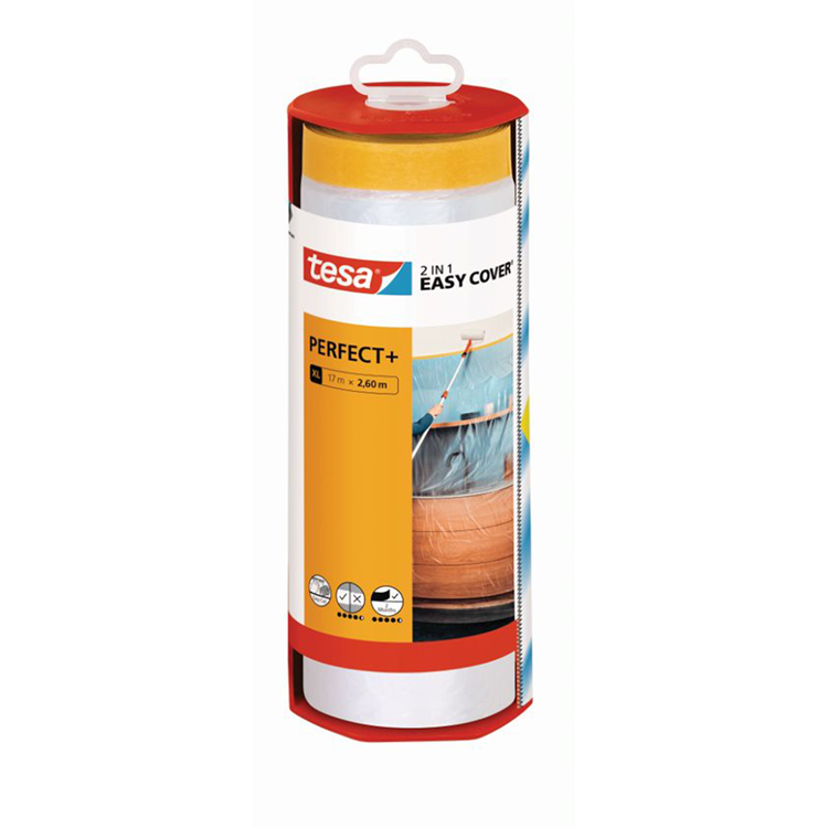 Tesa 1067563 - easy cover perfect + dispenser afdekfolie: xl 17m x 260cm | 2 stuks