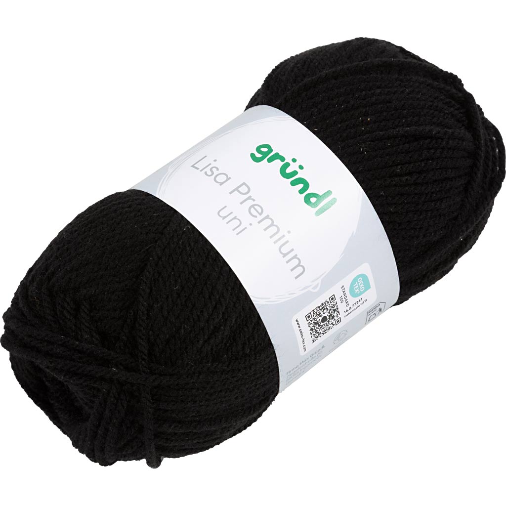 Schwarz, 50 gr 1 Knäuel