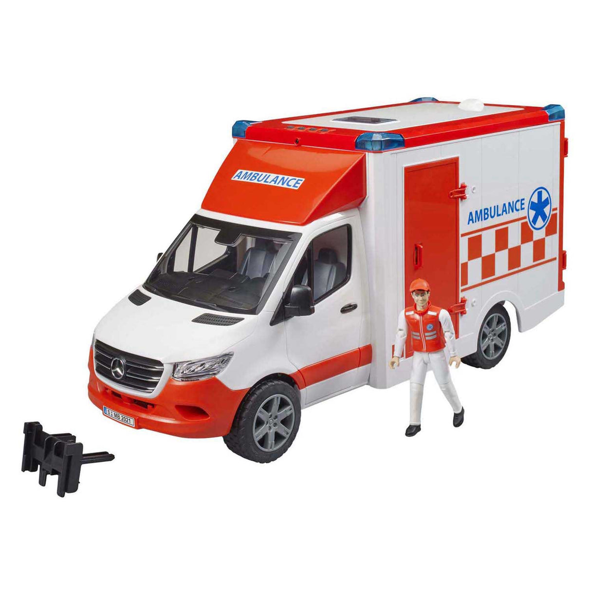 Bruder Mercedes Sprinter Krankenwagen mit Sanitäter - Lichtton - 2676