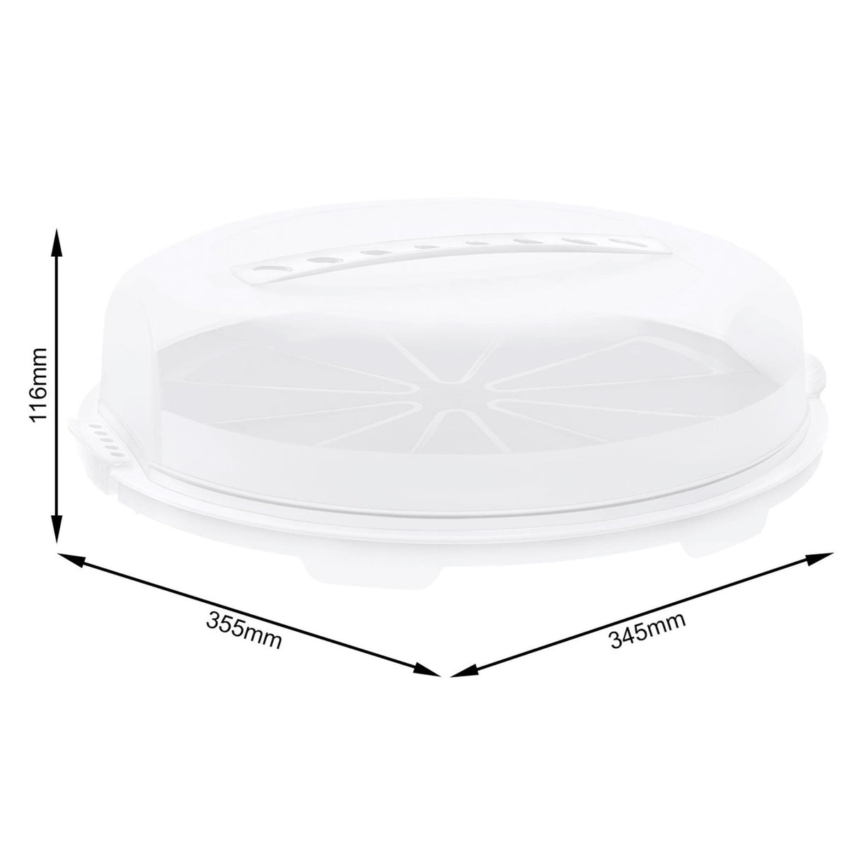 Rotho Frischkuchenbox 35,5 cm weiß transparent