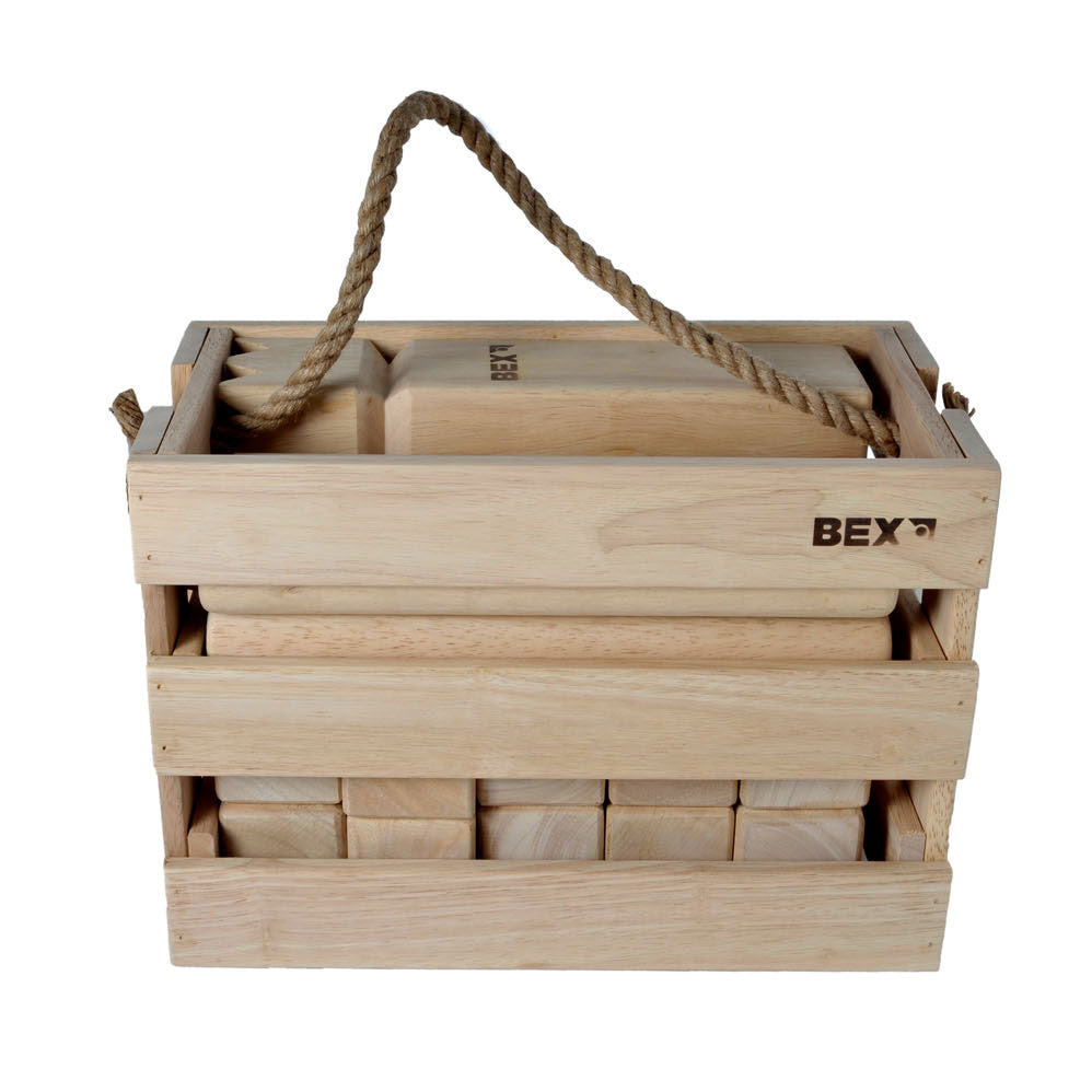 Kubb in Holzkiste