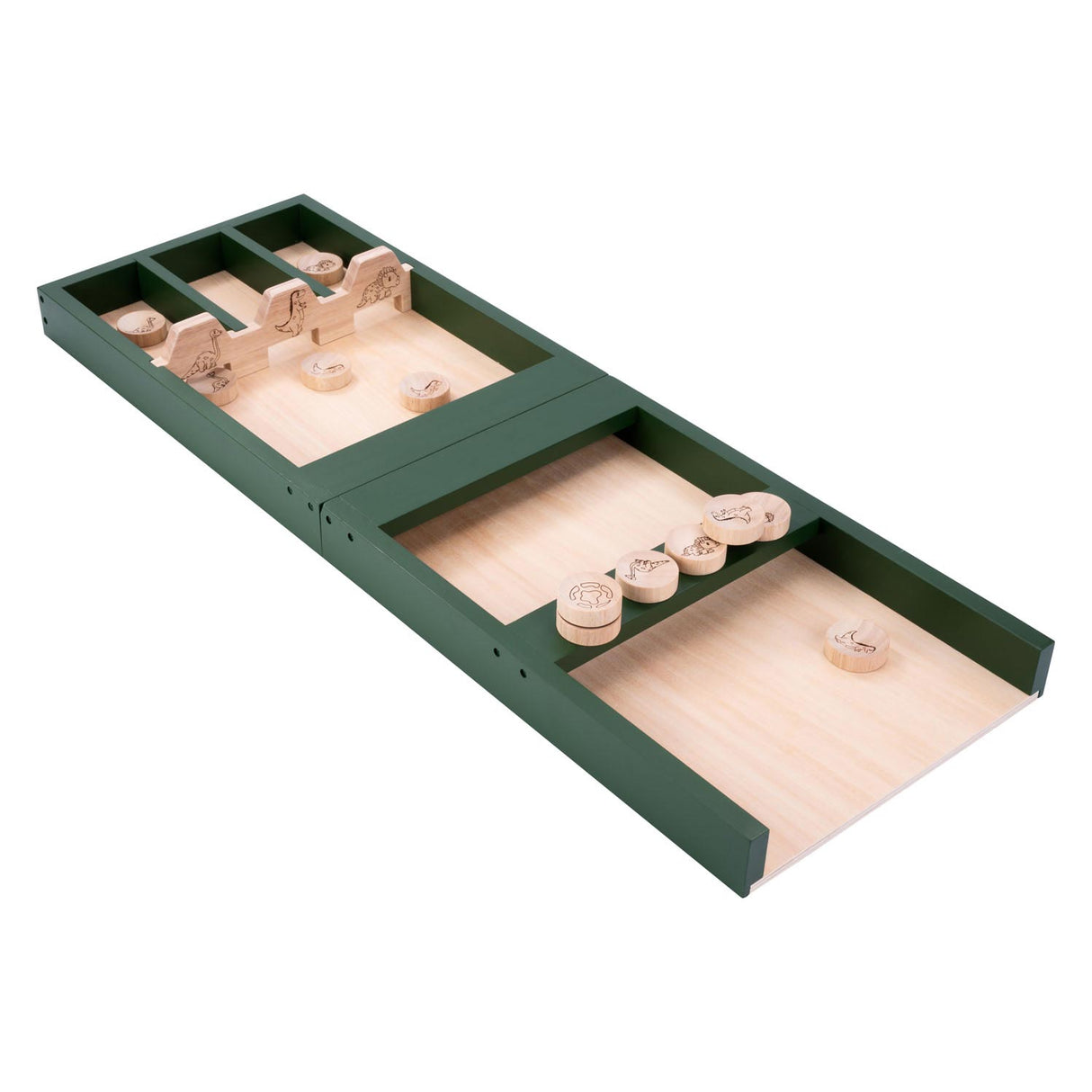 Kinder-Shuffleboard-Dino aus Holz, 80 cm