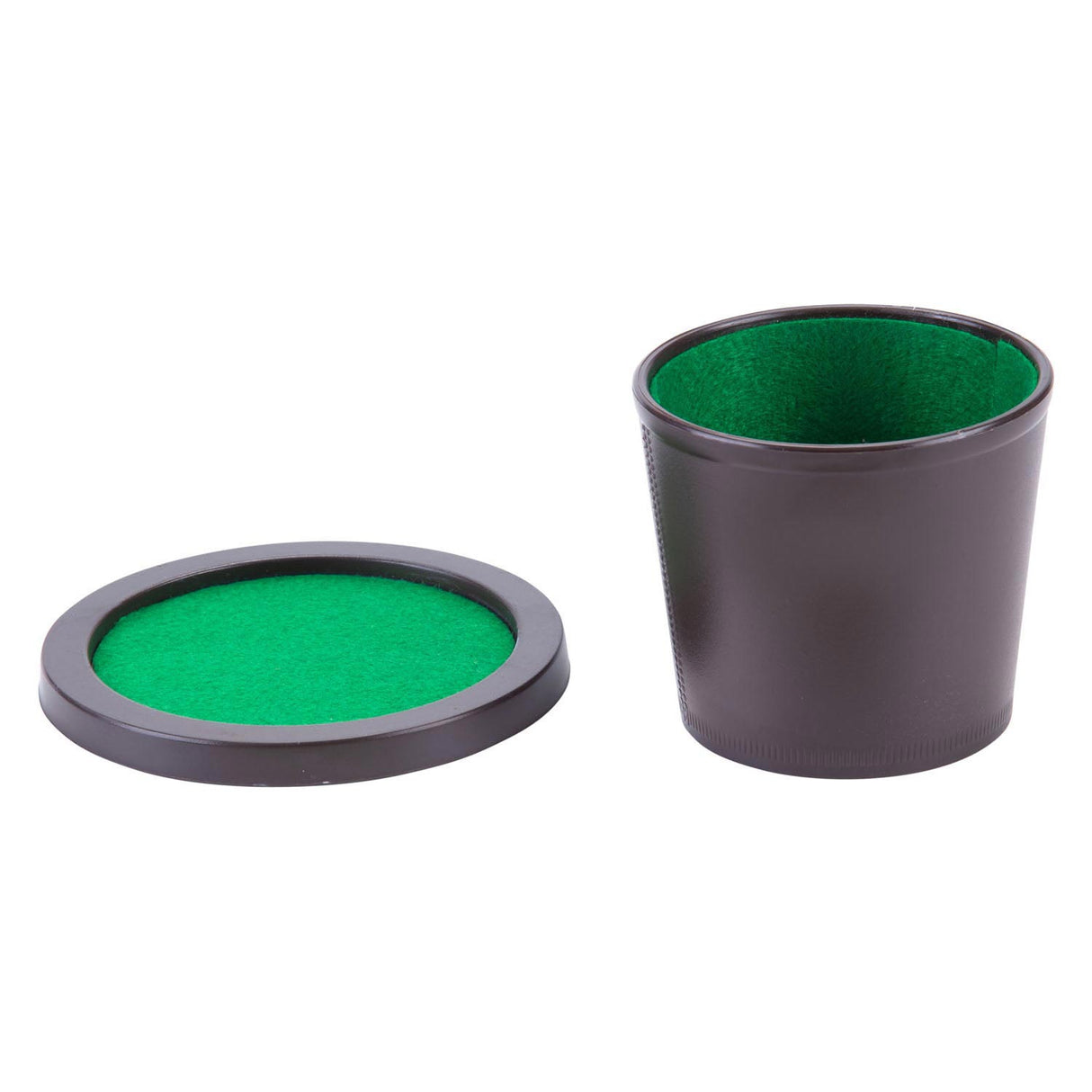 Longfield Pokerbecher mit Deckel – inklusive 2 Würfelsets (16 mm) – Würfelset – klassisches Würfelspiel, Familienspiel – Engelsherz