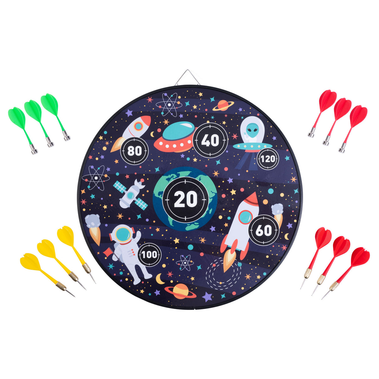 Magnetische Dartscheibe doppelseitig – Space