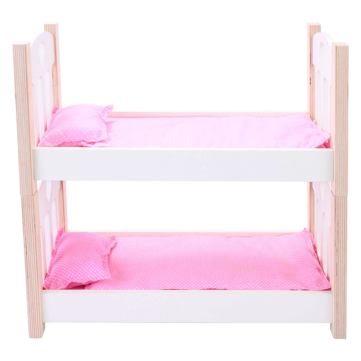 Puppen-Etagenbett rosa weiß
