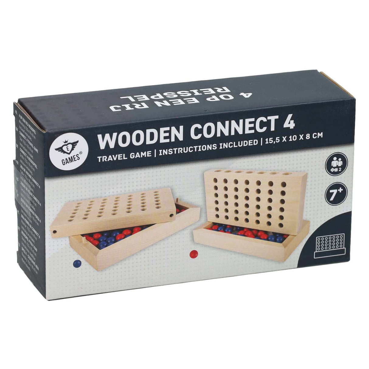 Vier-in-einer-Reihe-Spiel aus Holz