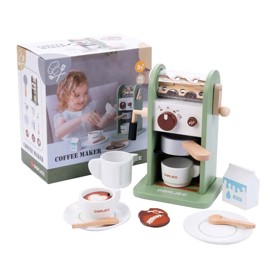 Dorjee-Kaffeemaschine aus Holz, 14-teilig