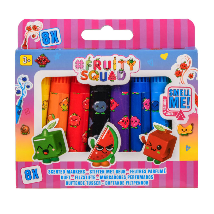 Canenco fruity squad markers with scent, 8pcs