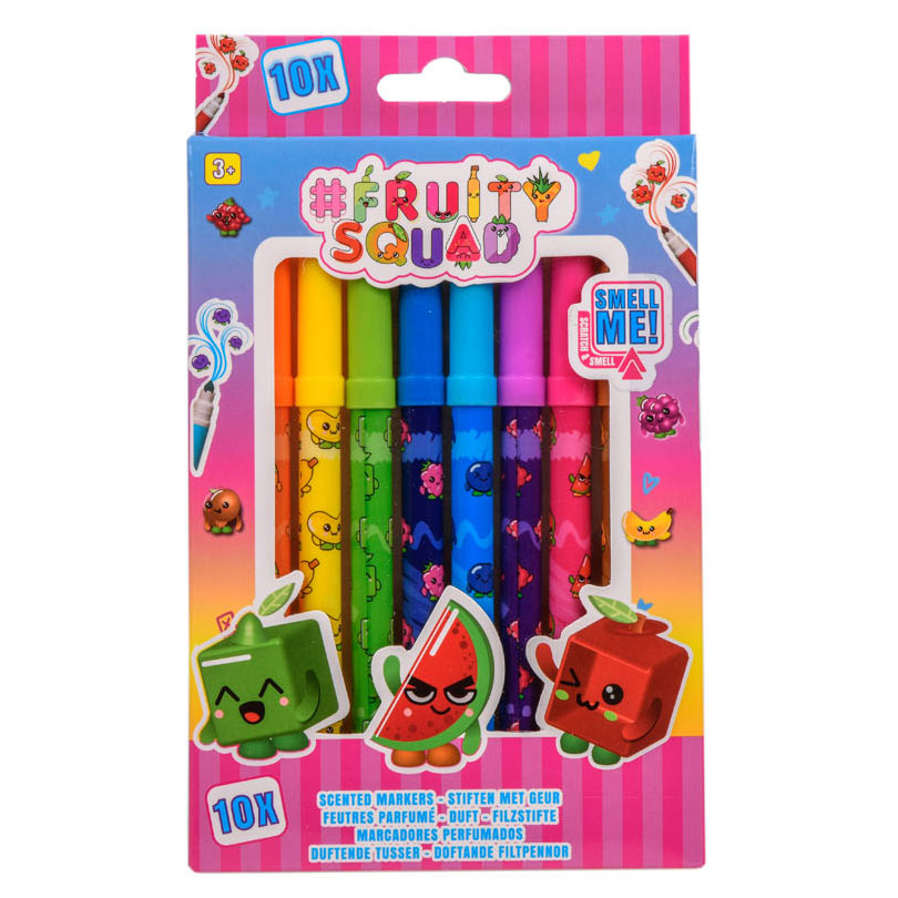 Canenco Fruity Squad Markers Super Tip mit Duft, 10 Stk.
