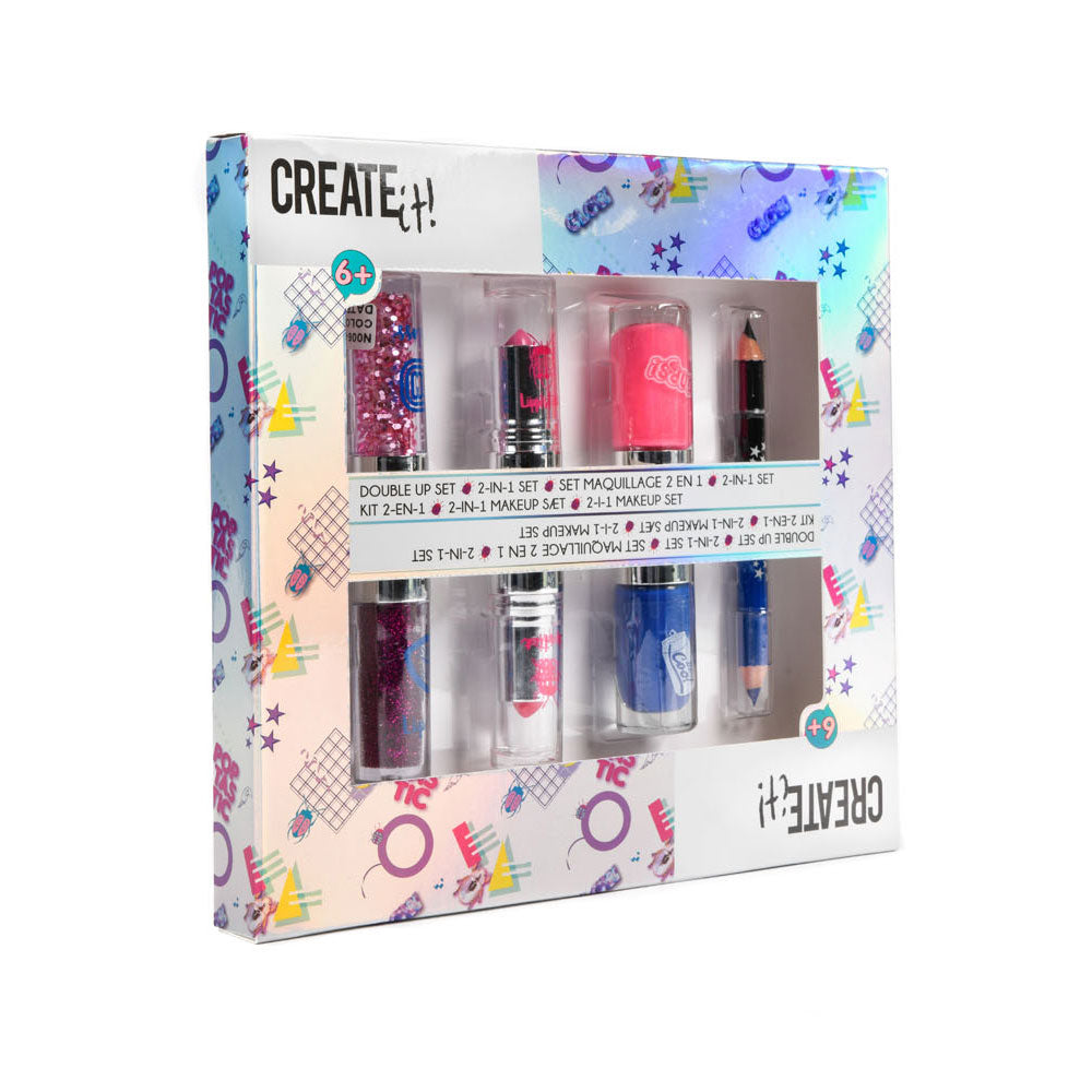 Erstelle es! Poptastisches doppelseitiges Make-up-Set