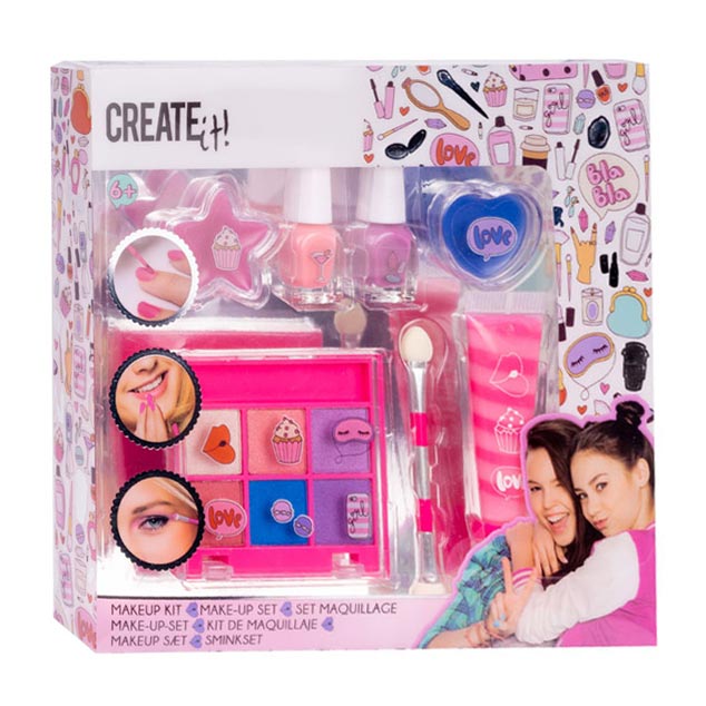 Erstelle es! Beauty-Make-up-Set rosa lila