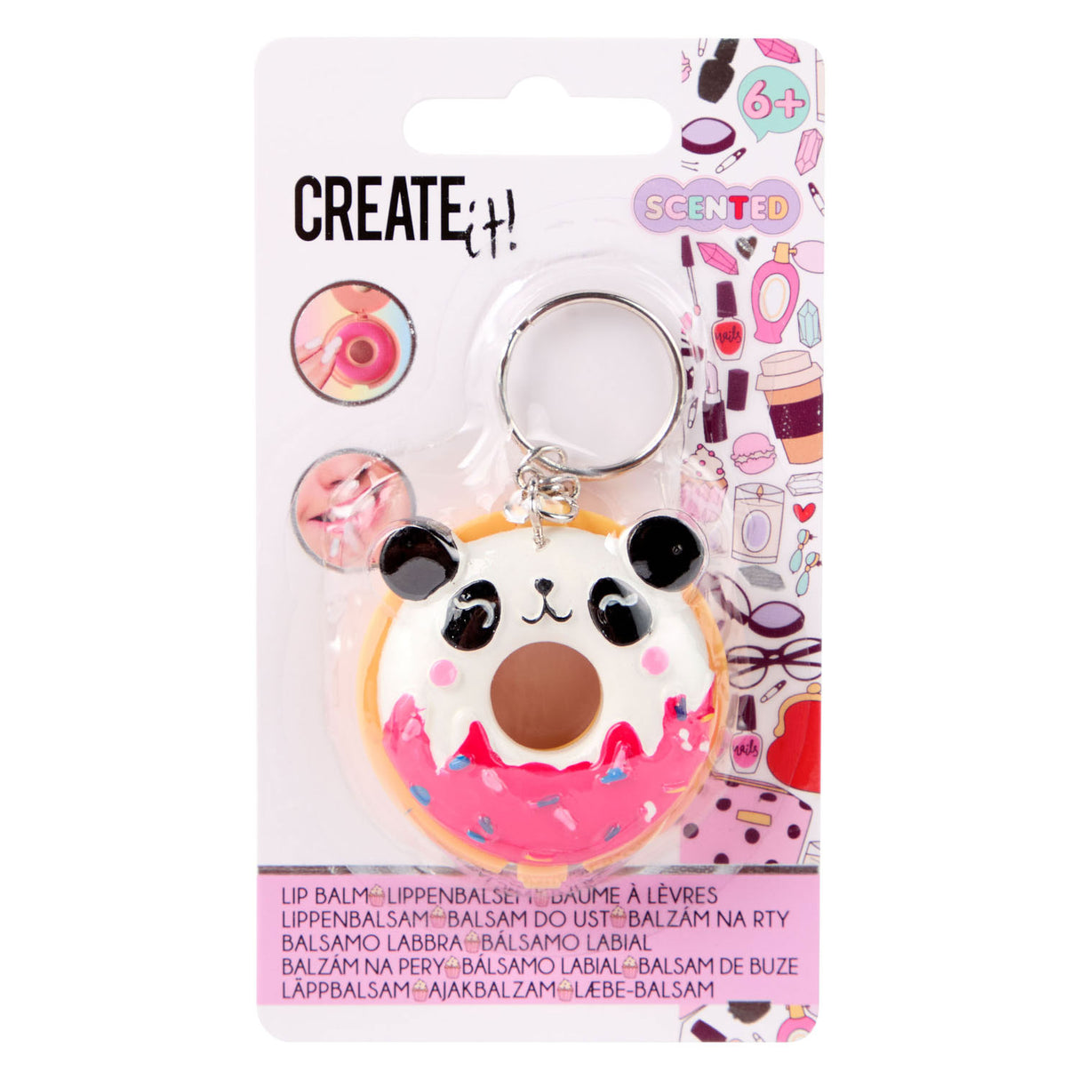 Create it! beauty sleutelhanger donut met lippenbalsem