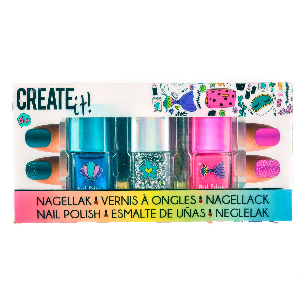 Erstelle es! Beauty Nagellack Glitzer, 3 Stk.