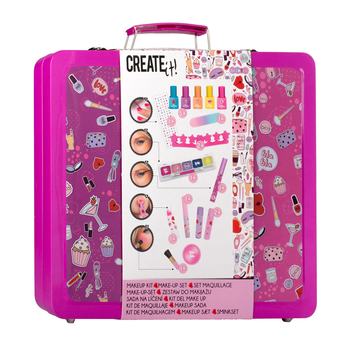 Erstellen Sie es! Schönheits -Make -up in Luxuskoffer