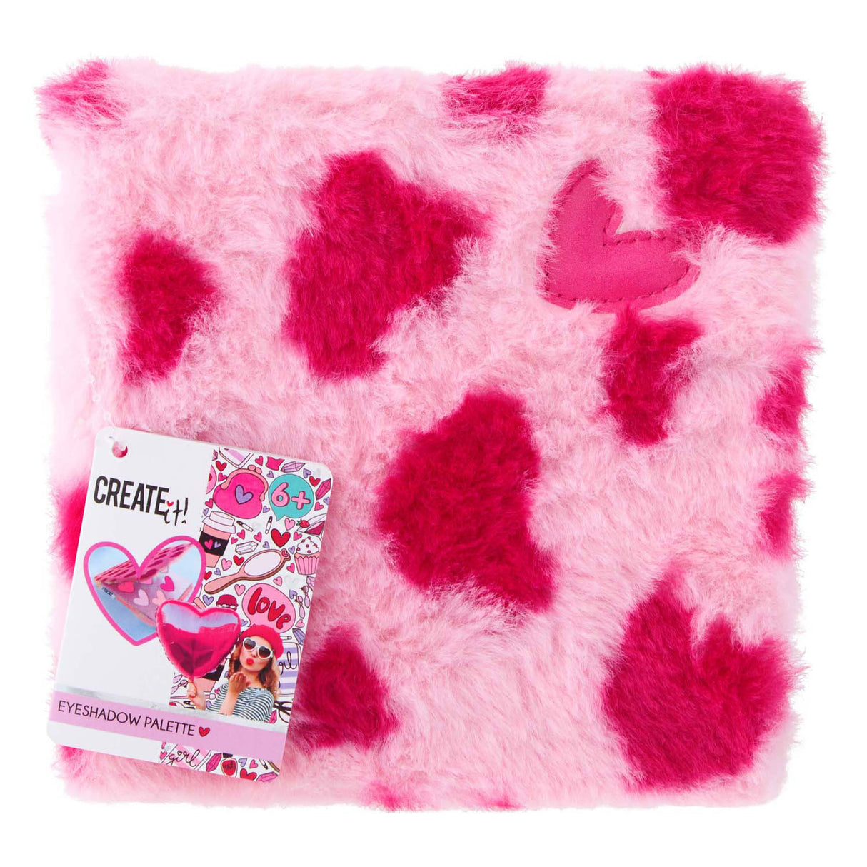 Erstelle es! Herz-Lidschatten-Booklet flauschig | 6 Stück