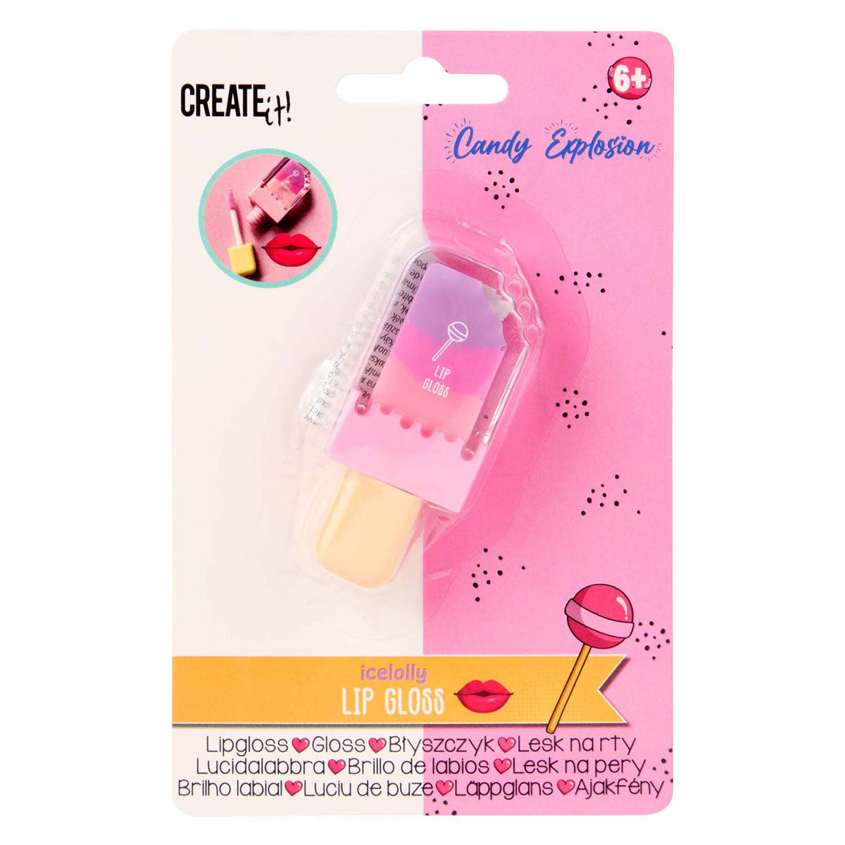 Erstelle es! Bonbon-Lipgloss-Eis am Stiel