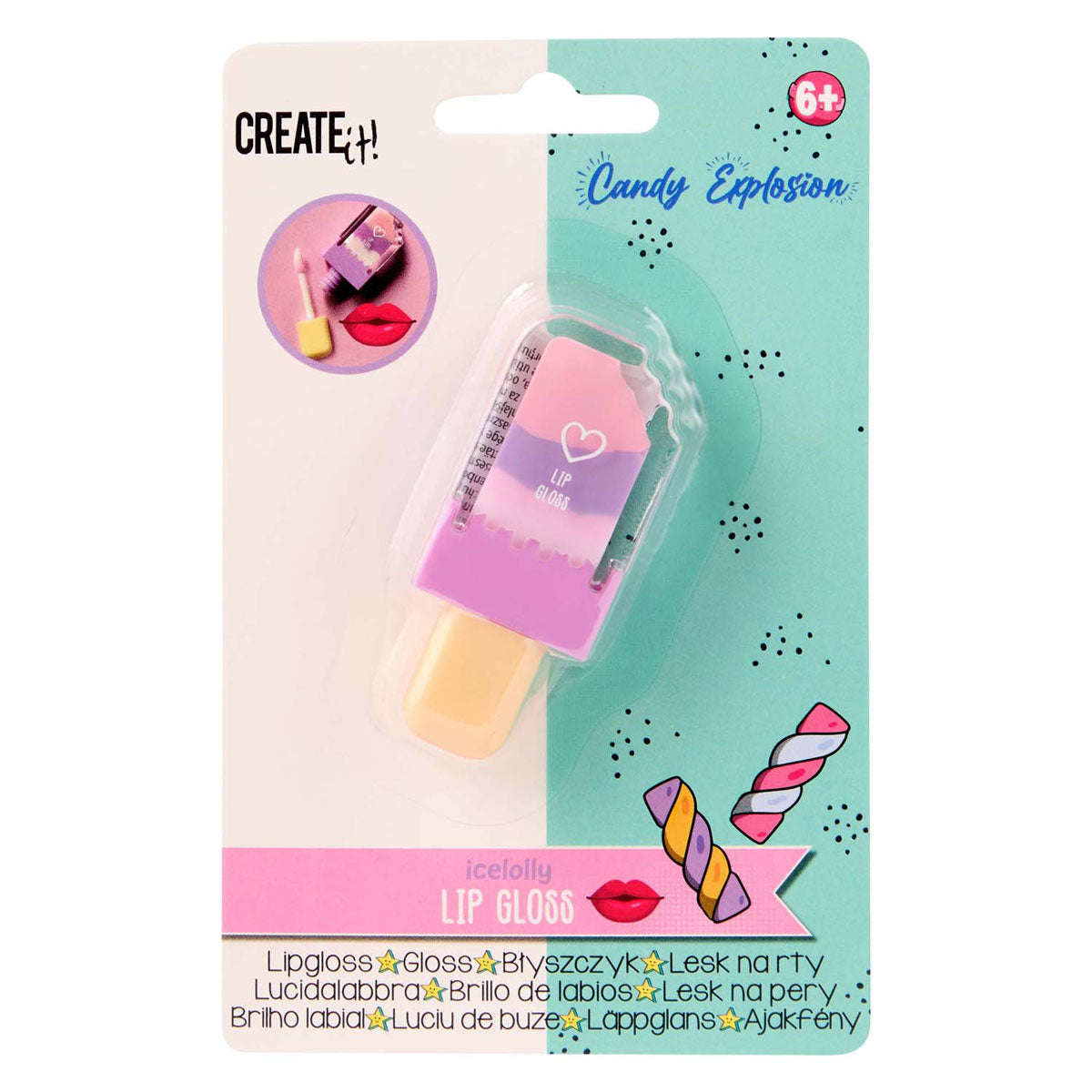 Erstelle es! Bonbon-Lipgloss-Eis am Stiel