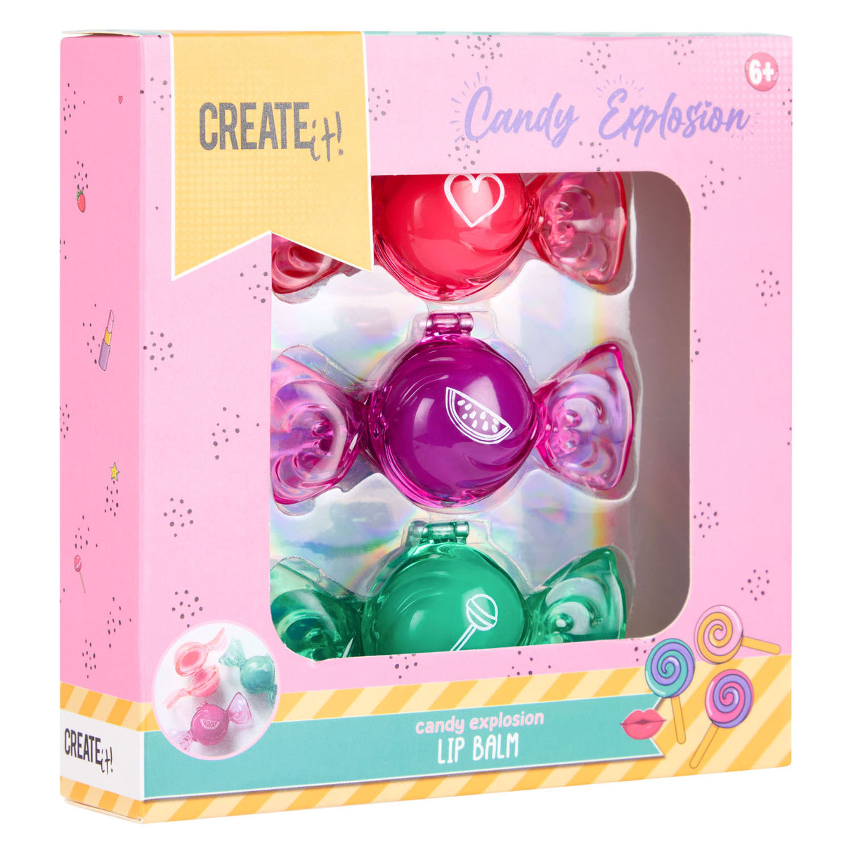 Erstelle es! Candy Lippenbalsam Toffee Box, 3 Stk.