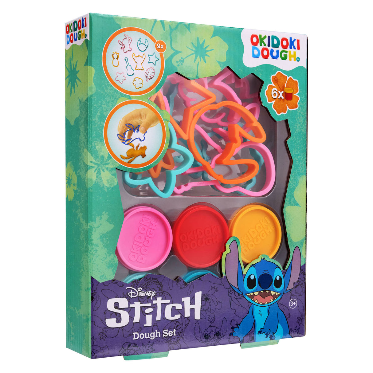 Canenco Stitch-Ton-Set mit Formen – 6 Tontöpfe