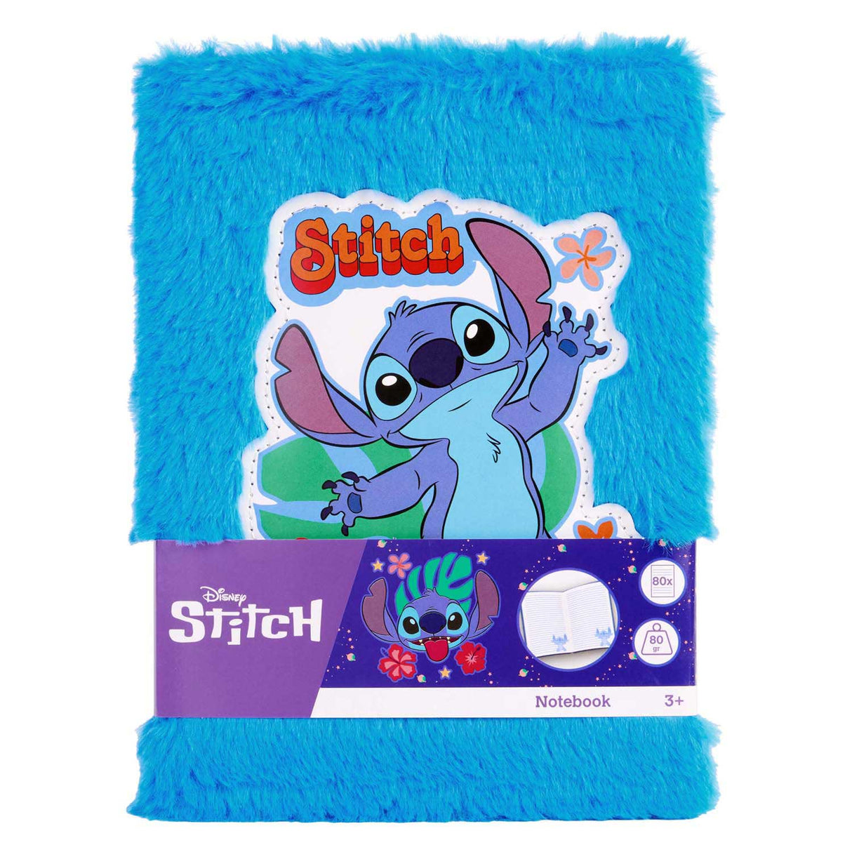 Canenco Stitch Plüsch-Notizbuch hellblau