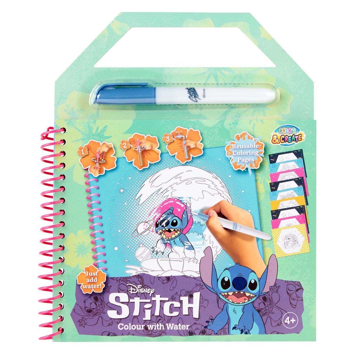 Canenco Stitch Wassermalbuch – inklusive Wasserstift